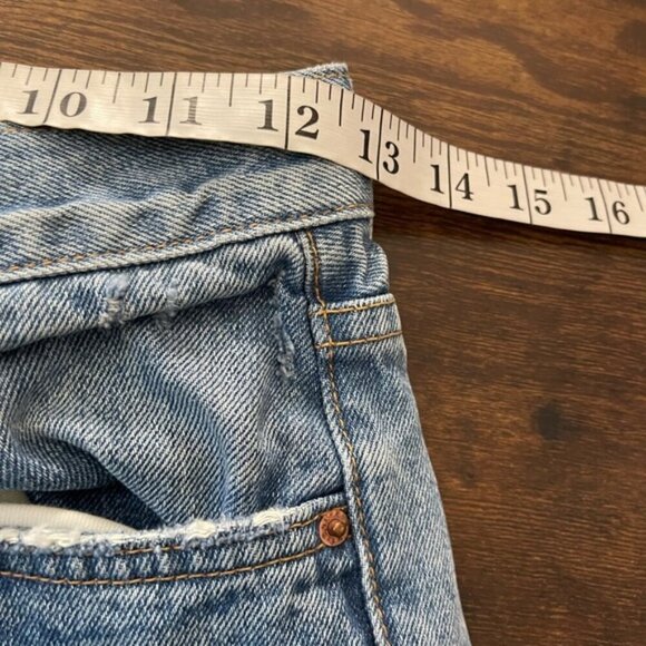 grlfrnd karolina jeans distressed in last dance size 25 medium wash cotton - Picture 11 of 13